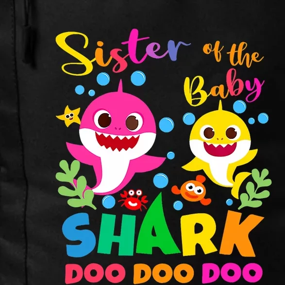 Sister Of The Shark Birthday Family Matching Birthday Daily Commute Backpack