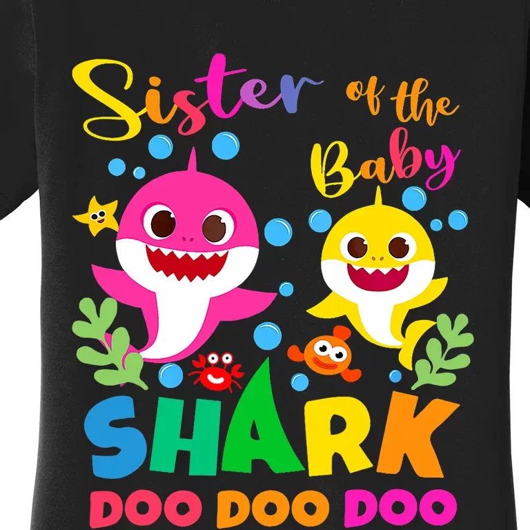 Sister Of The Shark Birthday Family Matching Birthday Women's T-Shirt