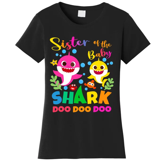 Sister Of The Shark Birthday Family Matching Birthday Women's T-Shirt