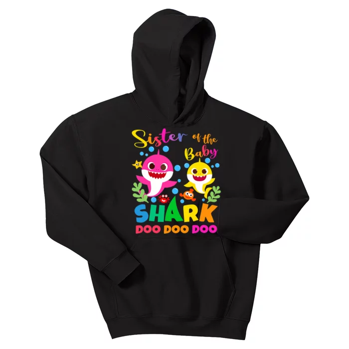 Sister Of The Shark Birthday Family Matching Birthday Kids Hoodie