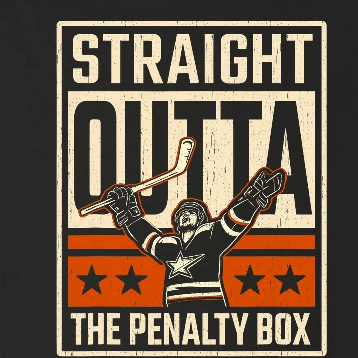 Straight Outta The Penalty Box Funny Hockey Player Fan Lover Toddler Long Sleeve Shirt