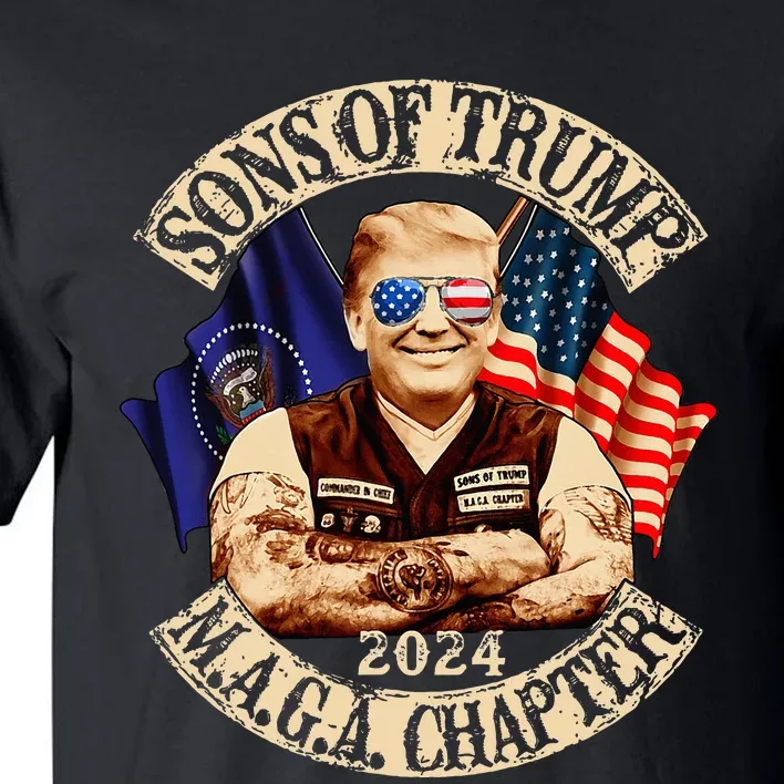 Sons Of Trump Maga Chapter 2024 Funny Tall T-Shirt