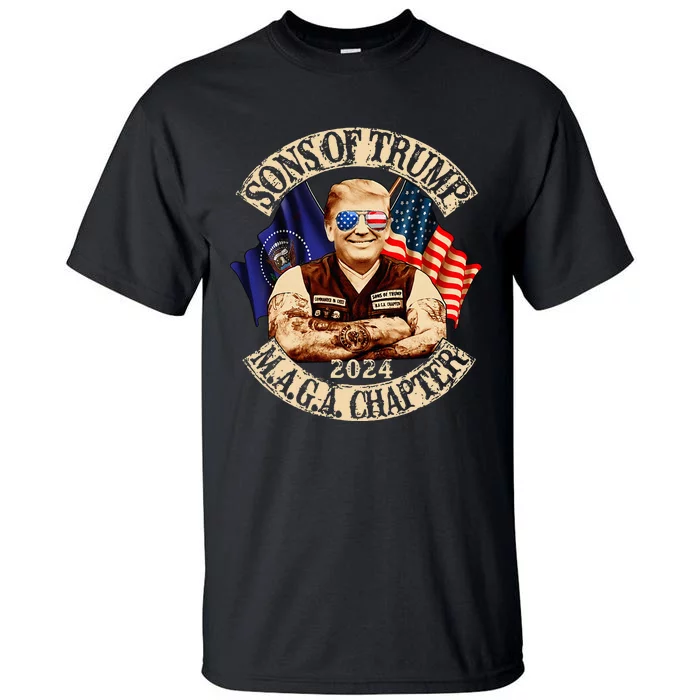 Sons Of Trump Maga Chapter 2024 Funny Tall T-Shirt