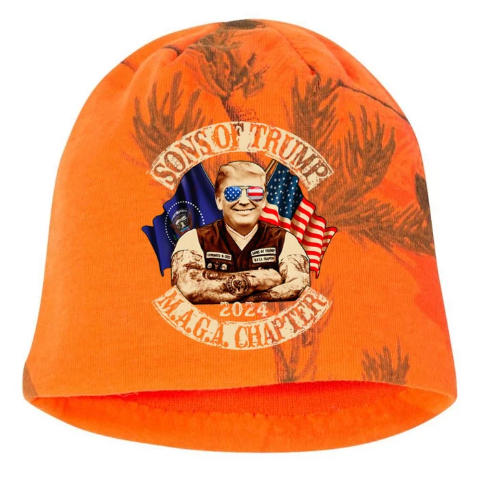 Sons Of Trump Maga Chapter 2024 Funny Kati - Camo Knit Beanie