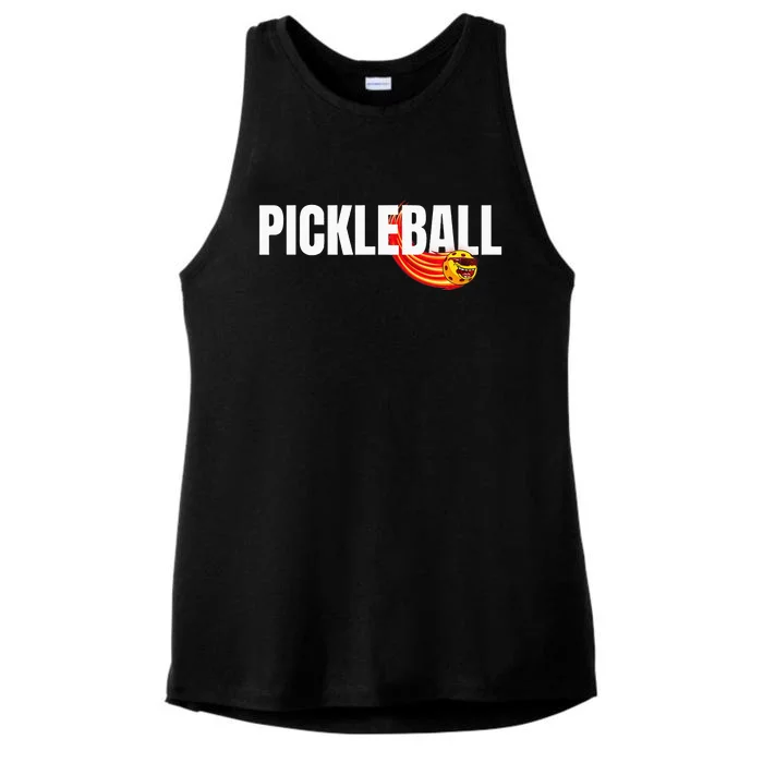 Stay Outta the Kitchen Funny Pickleball Ladies Tri-Blend Wicking Tank