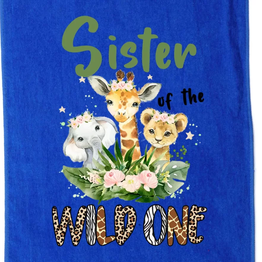 Sister Of The Wild One Zoo Theme Birthday Safari Jungle Animal Platinum Collection Golf Towel