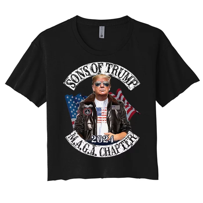 Sons Of Trump Maga Chapter 2024 Women's Crop Top Tee