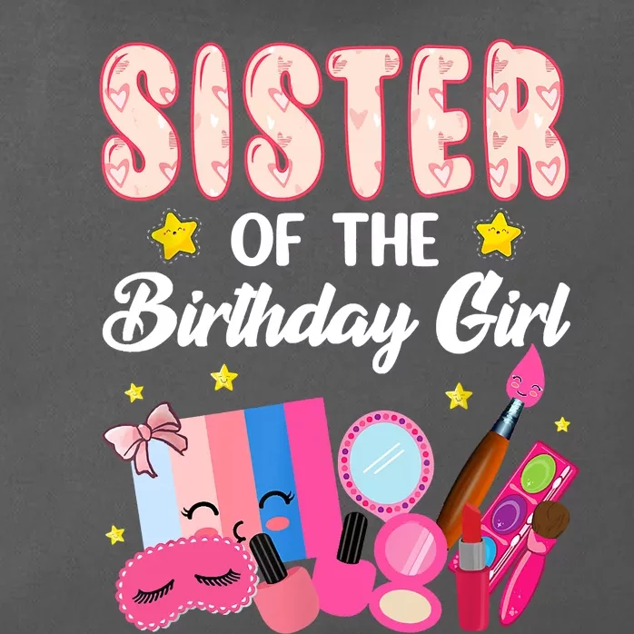 Sister Of The Birthday Spa Party Nail Polish Makeup Zip Tote Bag