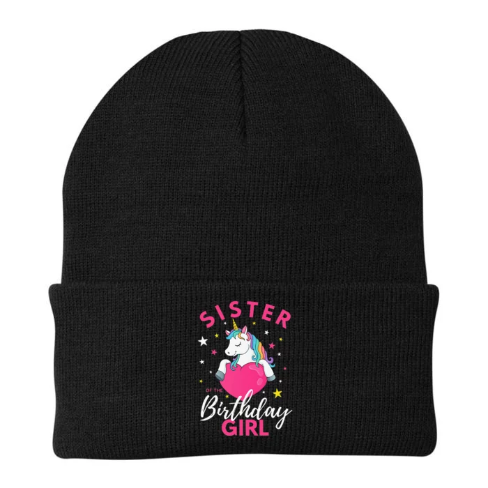 Sister Of The Birthday  Unicorn Knit Cap Winter Beanie