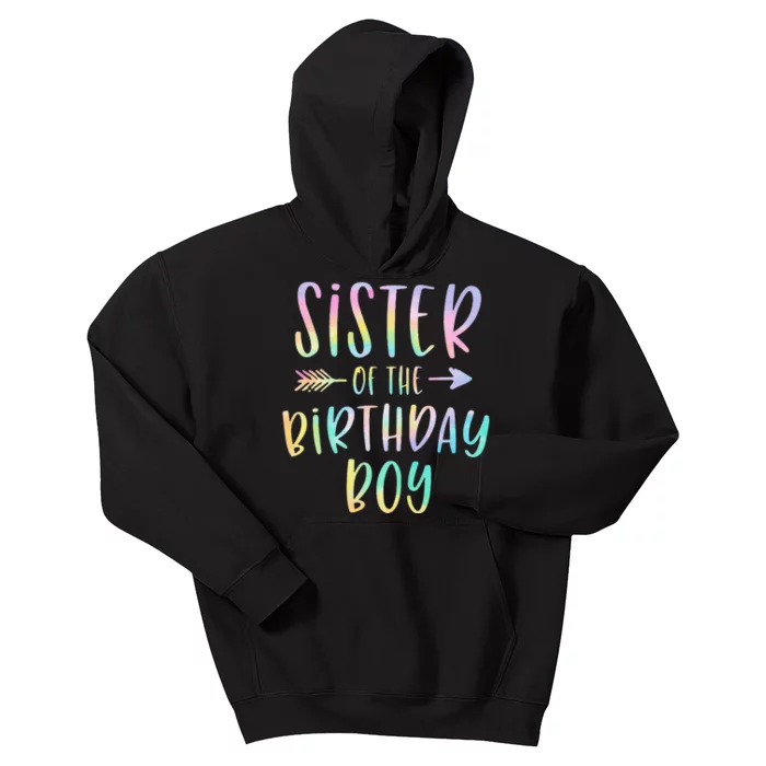 Sister of the Birthday Tie Dye Colorful Bday Kids Hoodie