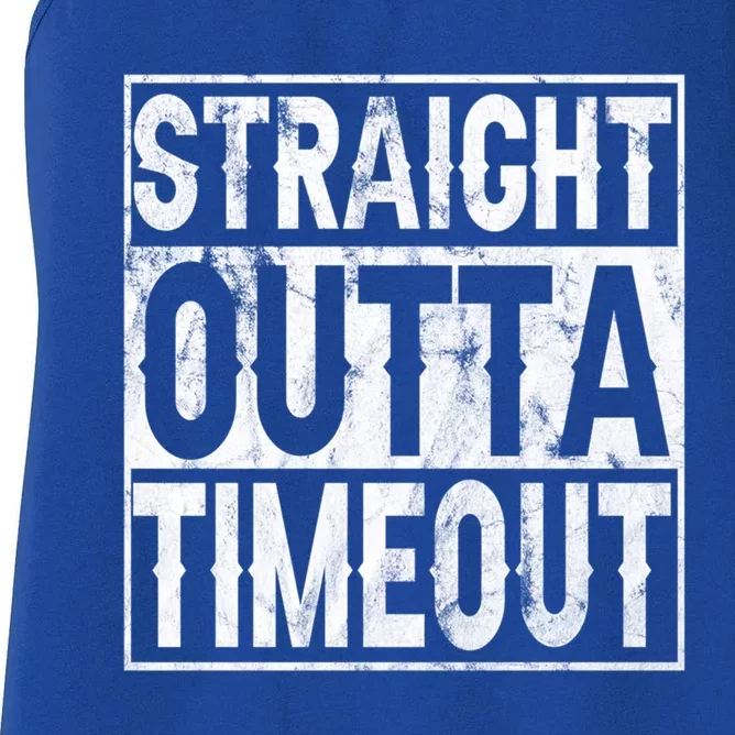 Straight Outta Timeout Time Gift Women's Racerback Tank