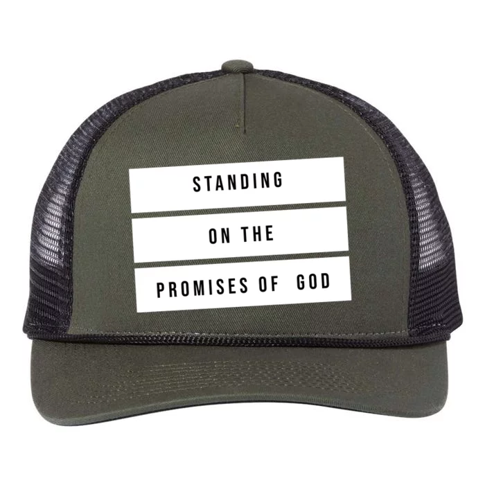 Standing On The Promises Of God Retro Rope Trucker Hat Cap