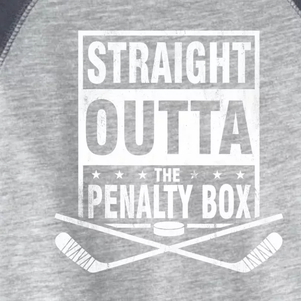 Straight Outta The Penalty Box Hockey Shirt Funny Ice Hockey Toddler Fine Jersey T-Shirt