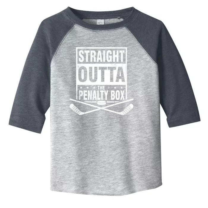 Straight Outta The Penalty Box Hockey Shirt Funny Ice Hockey Toddler Fine Jersey T-Shirt