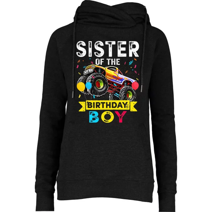 Sister Of The Birthday Womens Funnel Neck Pullover Hood