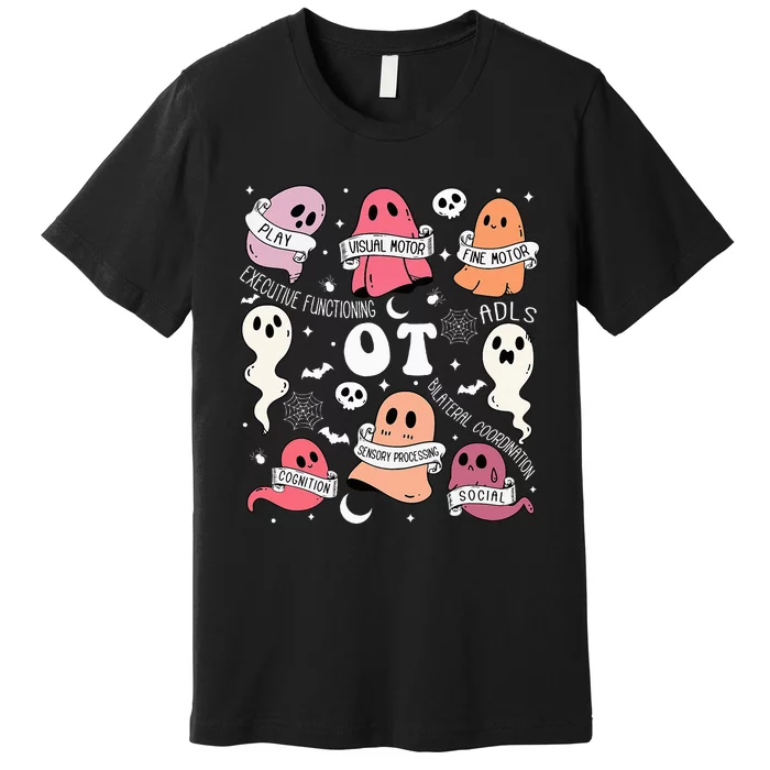 Spooktacular Occupational Therapy Halloween Ghosts Premium T-Shirt