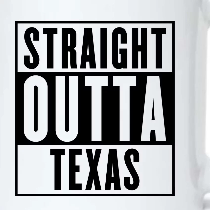 Straight Outta Texas Black Color Changing Mug