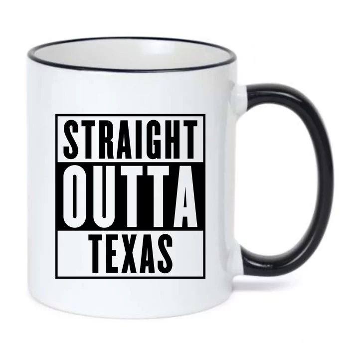 Straight Outta Texas Black Color Changing Mug