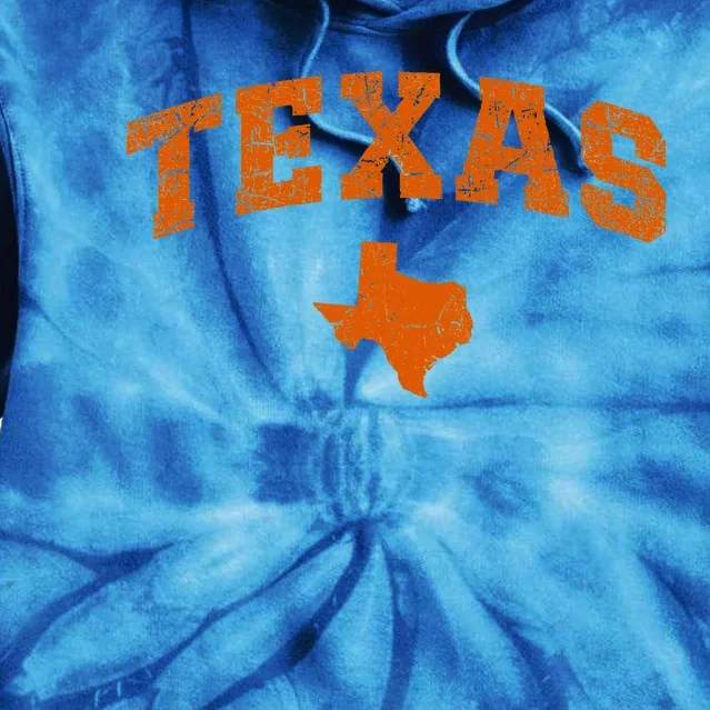 State Of Texas Map Distressed Tie Dye Hoodie