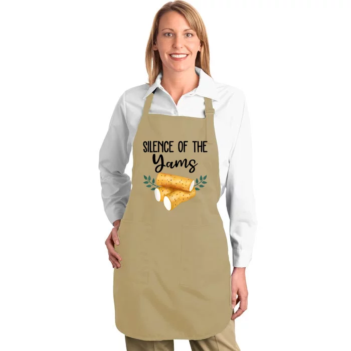 Silence Of The Yams Funny Matching Family Thanksgiving Full-Length Apron With Pocket