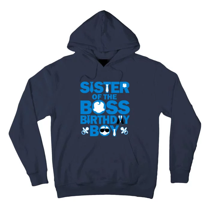 Sister Of The Boss Birthday Boy Baby Family Party Decor Tall Hoodie