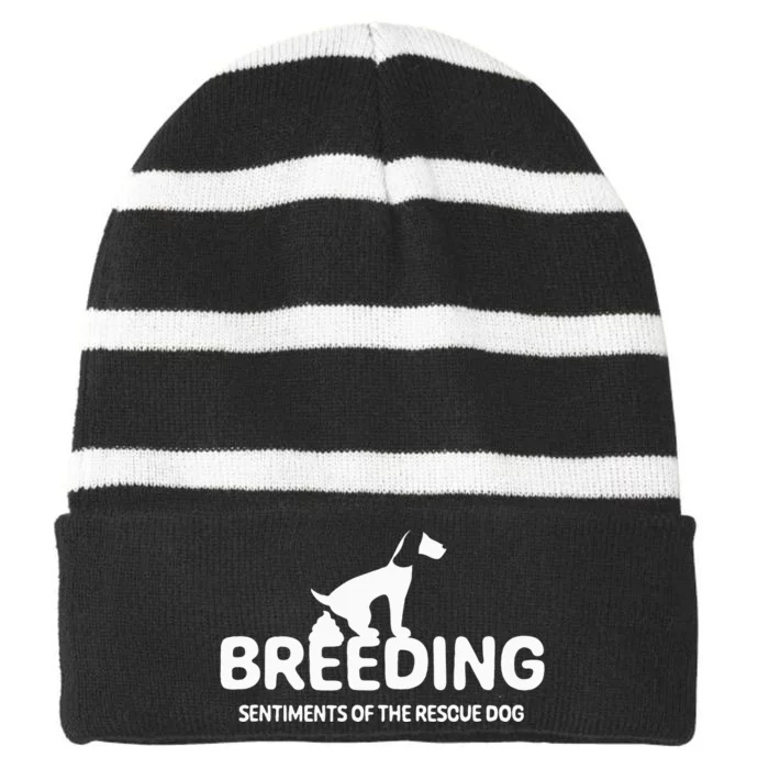 Sentits Of The Rescue Dog Striped Beanie with Solid Band