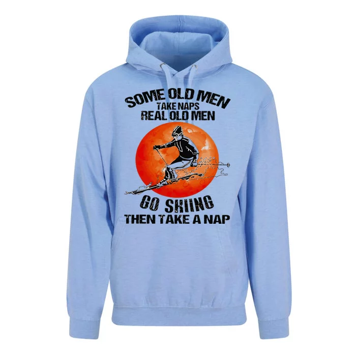 Some Old Take Naps Real Old Go Skiing Then Take A Nap Unisex Surf Hoodie