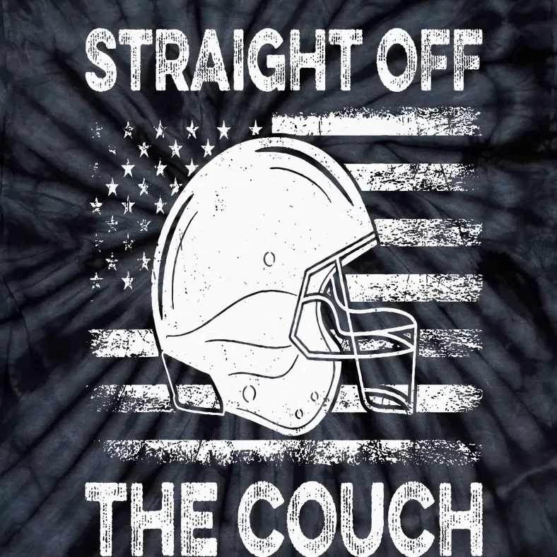 Straight Off The Couch Funny Football Offensive Lineman Tie-Dye T-Shirt