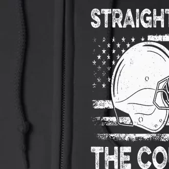 Straight Off The Couch Funny Football Offensive Lineman Full Zip Hoodie