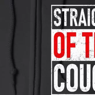 Straight Off The Couch Funny Football Meme Full Zip Hoodie