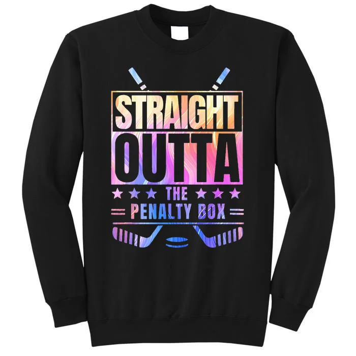 Straight Outta The Penalty Box Tie Dye Favorite Winter Sport Sweatshirt