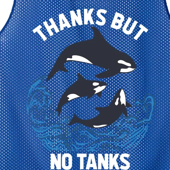 Save Orcas Thanks But No Tanks Gift Thanks But No Tanks Gift Mesh Reversible Basketball Jersey Tank