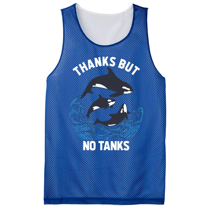 Save Orcas Thanks But No Tanks Gift Thanks But No Tanks Gift Mesh Reversible Basketball Jersey Tank