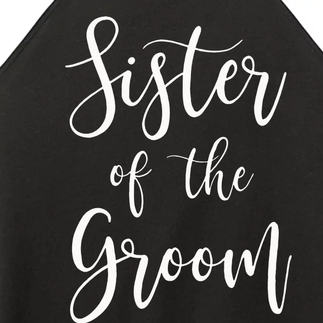 Sister Of The Groom Wedding Party Women’s Perfect Tri Rocker Tank