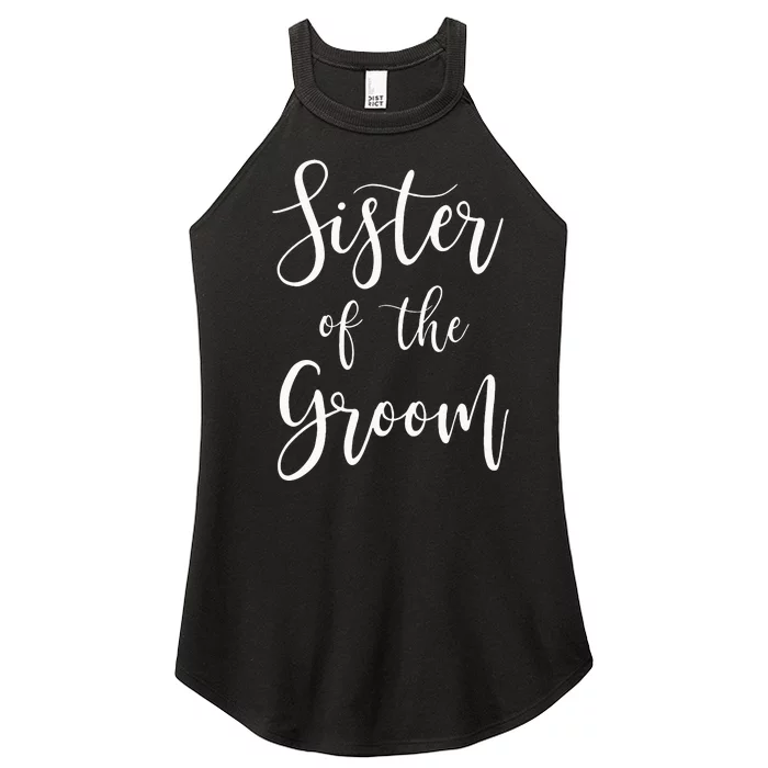 Sister Of The Groom Wedding Party Women’s Perfect Tri Rocker Tank