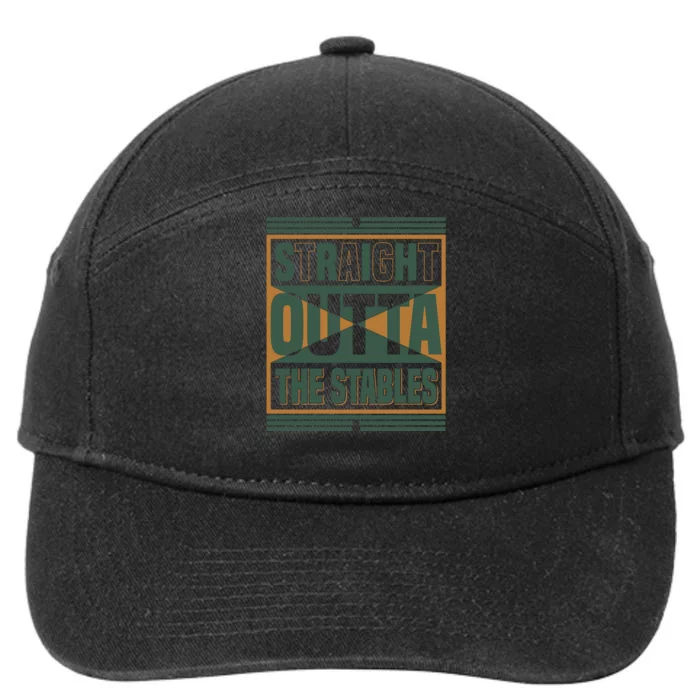 Straight Outta The Stables 7-Panel Snapback Hat