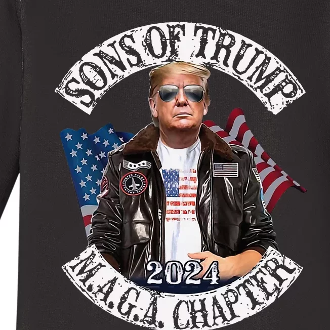 Sons Of Trump Maga Chapter 2024 Baby Long Sleeve Bodysuit