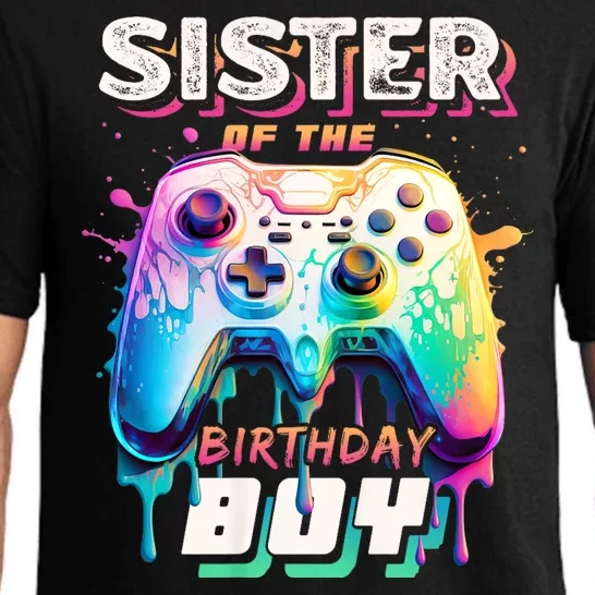 Sister Of The Birthday Boy Matching Video Game Birthday Pajama Set