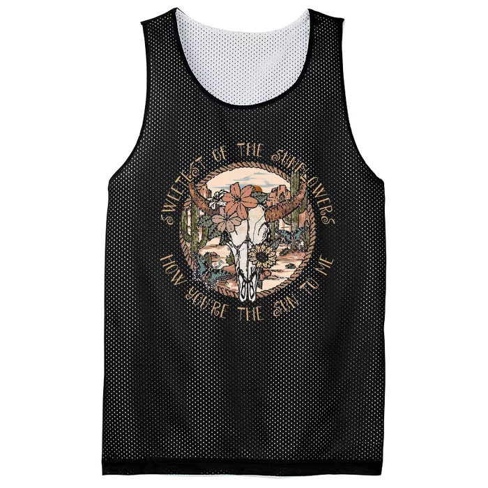 Sweetest Of The Sunflowers How YouRe The Sun To Me Skull Mesh Reversible Basketball Jersey Tank