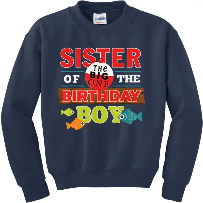 Sister Of The Birthday Big One Fishing Family Matching Kids Sweatshirt