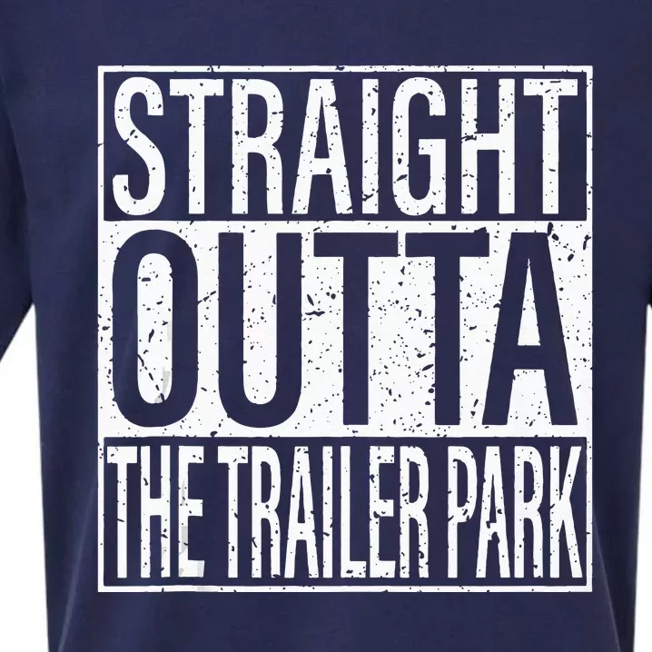 Straight Outta The Trailer Park Funny Sueded Cloud Jersey T-Shirt