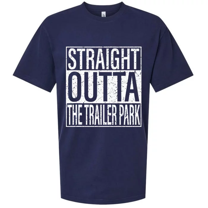 Straight Outta The Trailer Park Funny Sueded Cloud Jersey T-Shirt