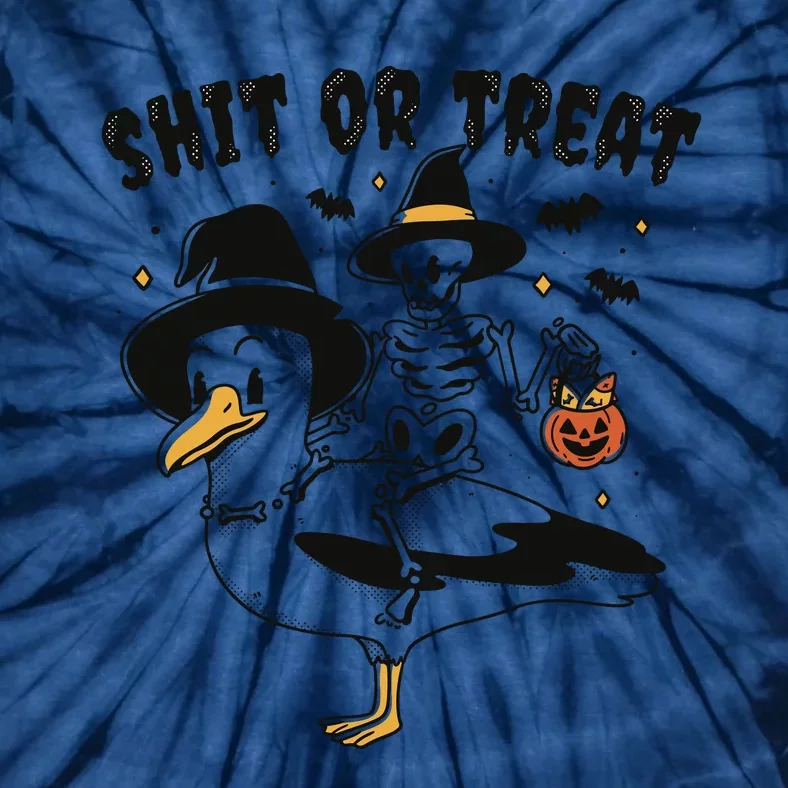 Shit Or Treat Funny Halloween Tie-Dye T-Shirt