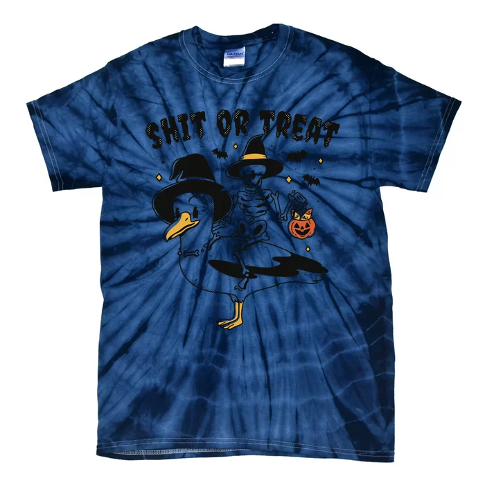 Shit Or Treat Funny Halloween Tie-Dye T-Shirt