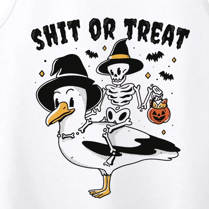 Shit Or Treat Funny Halloween Performance Tank