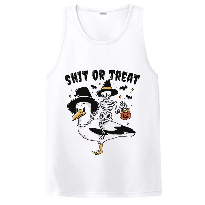 Shit Or Treat Funny Halloween Performance Tank