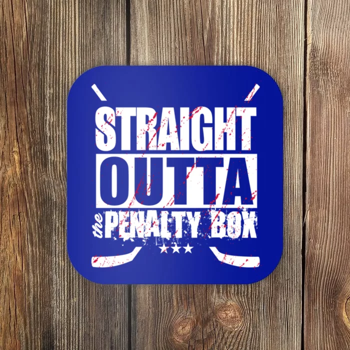 Straight Outta The Penalty Box Funny Ice Hockey Gift Coaster