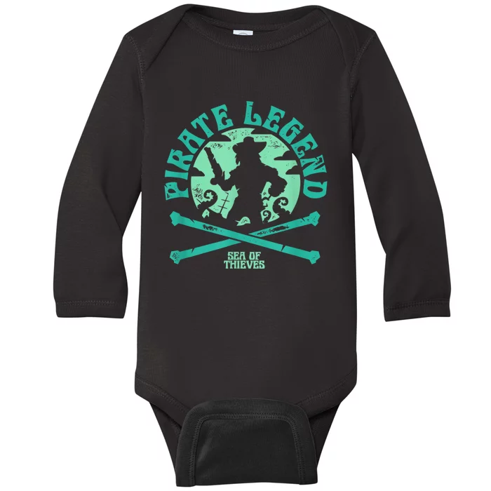 Sea Of Thieves Pirate Sunset Legend Crossed Bones Baby Long Sleeve Bodysuit