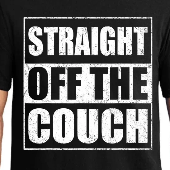 Straight Off The Couch Funny Football Offensive Lineman Pajama Set