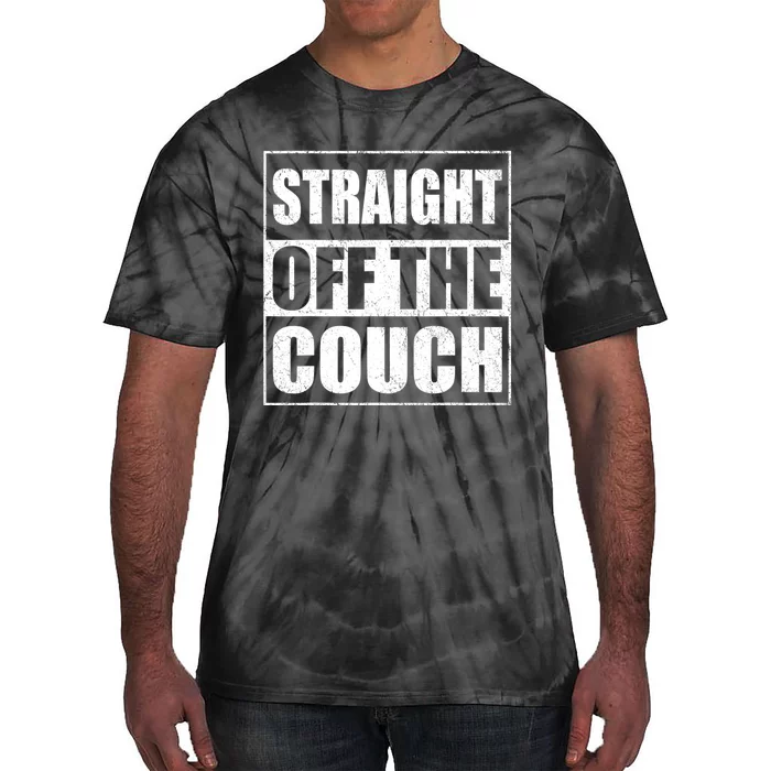 Straight Off The Couch Funny Football Offensive Lineman Tie-Dye T-Shirt